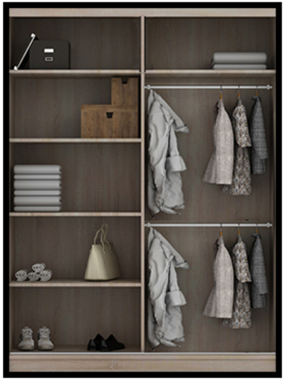 Шкаф для одежды с вешалкой Batumi 120