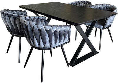 Стол обеденный со стульями Luxo