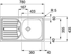 Раковина FRANKE ETN 614 NOVA3/1010288027+Valve1120006332