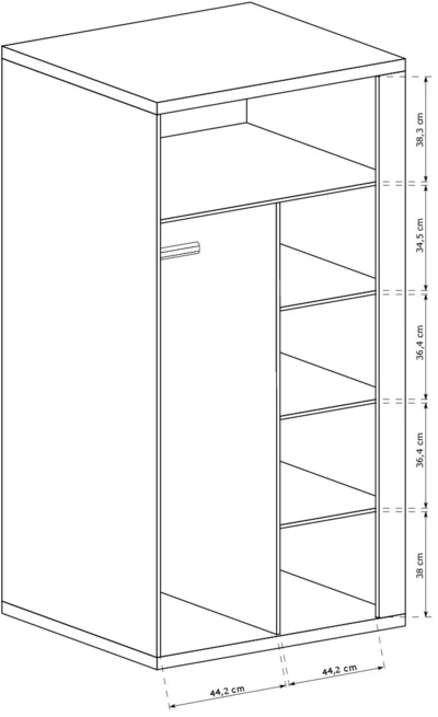 Drēbju skapis Natural N1 A