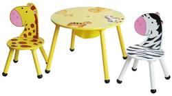 Bērnu galds + krēsls Zoo Mix SX8156 S/3