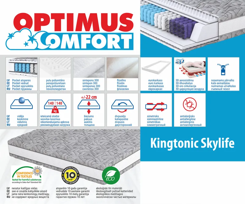 Matracis 140*200 Kingtonic Skylife
