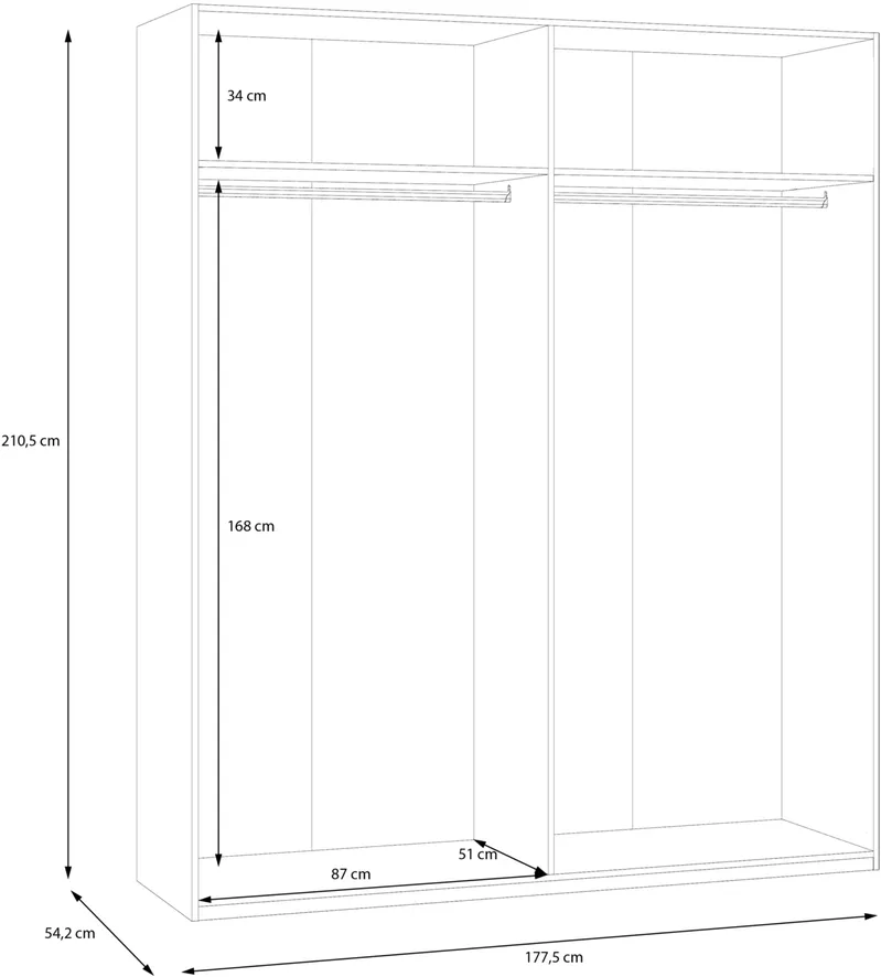 Drēbju skapis Econobox ECBS945