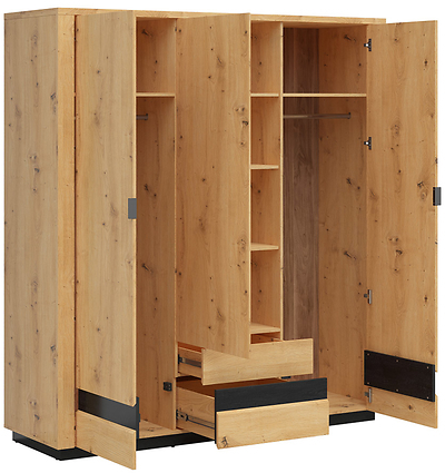 Шкаф для одежды с вешалкой Ostia SZF3D2S