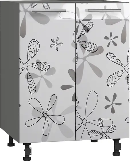 BlanKit D60 Graphite+Flower.G432 Skapis