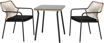 Стол обеденный со стульями Marino 60/60 1+2 52830T/52830A-ST