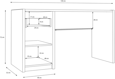 Письменный стол / компьютерный стол Oak Squere OSQB221