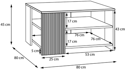 Журнальный / сервировочной столик Oak Squere CFTT5182