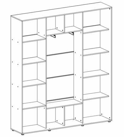 Kapp riidepuu toruga Elma 2423-2-SFF-45