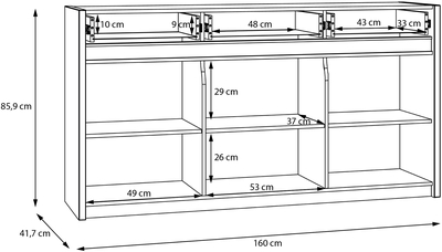 Комод Oak Squere OSQK231B