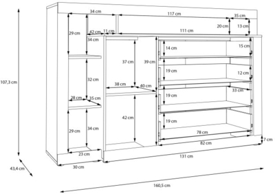 Комод Bellevue BLQK351LT