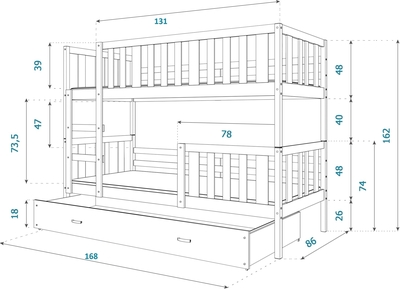 Narivoodi Nemo MDF 160x80