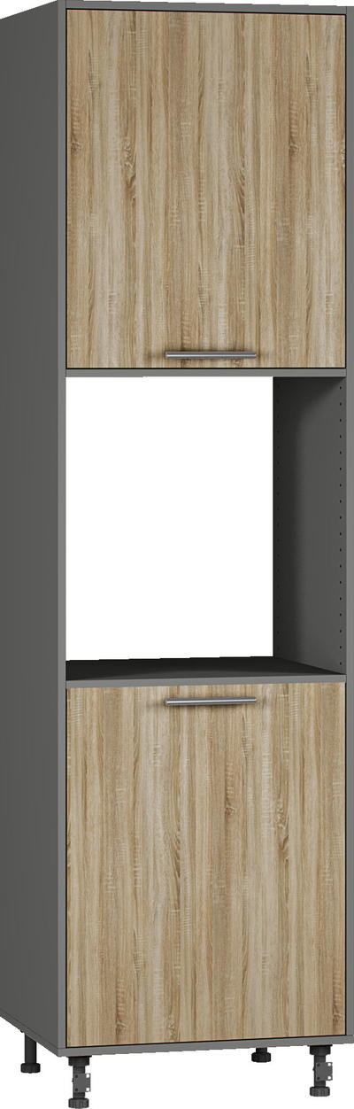 Кухонный шкаф модульной системы BlanKit D60C.h214 Graphite+Sonoma.3025