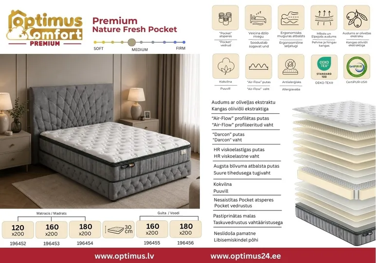 120*200*30 Premium Nature Fresh Pocket