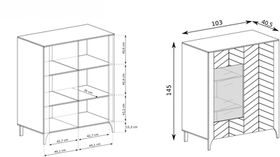 Витрина / полка со стеклом Malumi MM-3