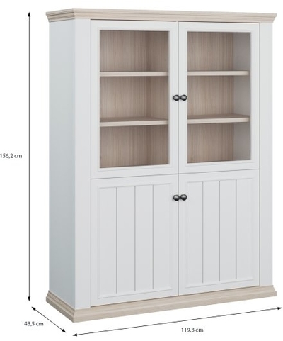 Plaukts ar stiklu / vitrīna Pontypool PNTV512