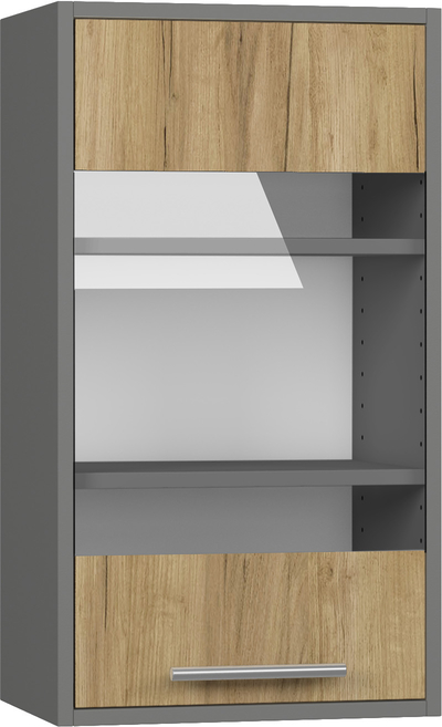Кухонный шкаф модульной системы BlanKit G40W Graphite+Oak Kraft Gold К003