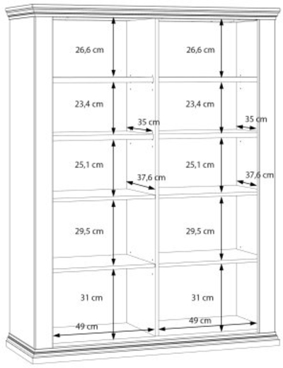 Plaukts ar stiklu / vitrīna Pontypool PNTV512