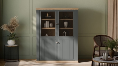 Plaukts ar stiklu / vitrīna Pontypool PNTV512