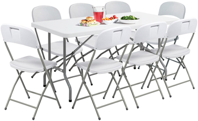 Стол обеденный со стульями Fold 180/8