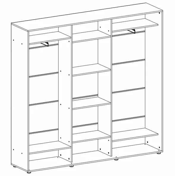 Drēbju skapis Elma 2124-1-SSS-45