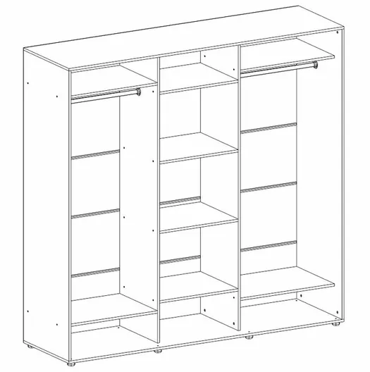 Drēbju skapis Elma 2423-1-SSS-60