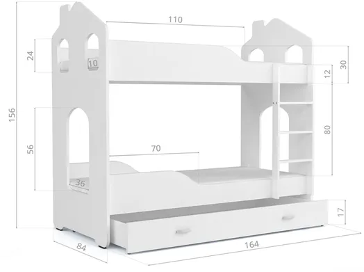 Двухъярусная кровать Dominik Domek N 160x80