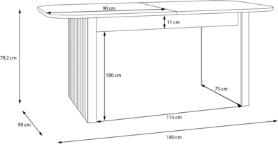 Ēdamistabas galds Jytana TBLT7128