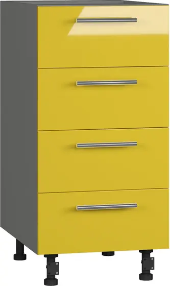 BlanKit D40.Ts4 Graphite+Yellow.G371 Skapis