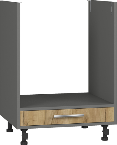 Кухонный шкаф модульной системы BlanKit D60C Graphite+Oak Kraft Gold К003