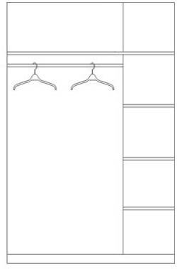 Шкаф для одежды с вешалкой Tadeusz T15