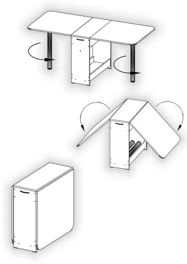 Ēdamistabas galds Fold 3