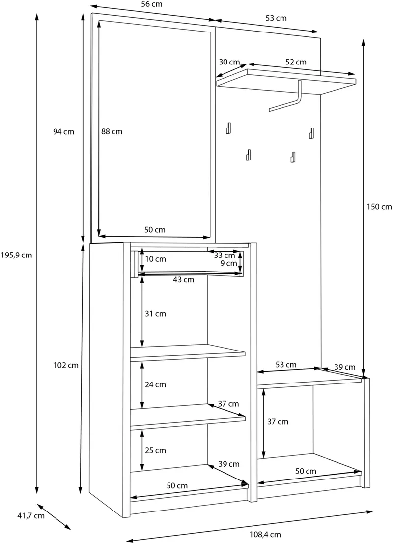 Esiku komplekt Oak Squere OSQD01B