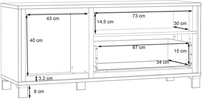 ТВ тумба / тв полка Trondheim TDHT221L