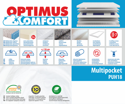 Matracis 140*190 Mulltipocket PUH18