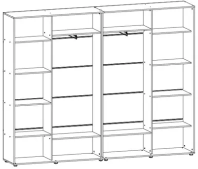 Kapp riidepuu toruga Elma 2524-1-LLLL-45