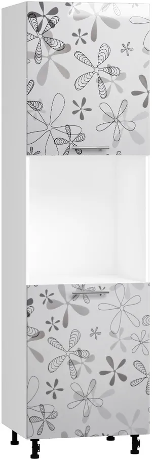 Köögikapp BlanKit D60C.h214.2D White+Flower.G432