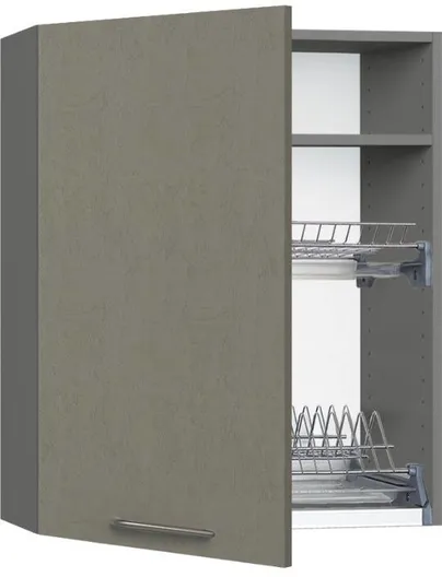 Köögikapp BlanKit G60.1.D Graphite+Cement Gothic.M389 U4