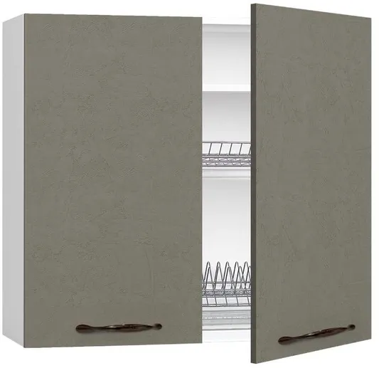 Köögikapp BlanKit G80.D White+Cement Gothic.M389 M2