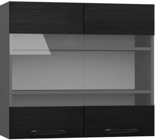 Köögikapp BlanKit G80W Graphite+OakBlack.381 M