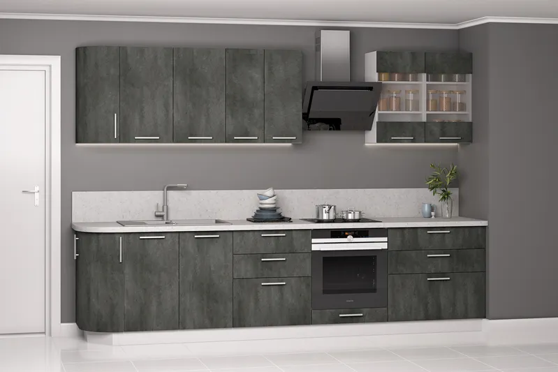 Köögimööbli komplekt BlanKit 310M2 CementDark.M361 W