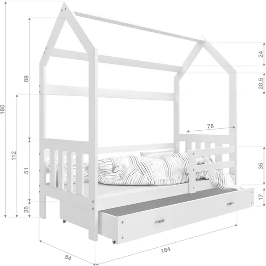 Кровать Domek 2 160x80