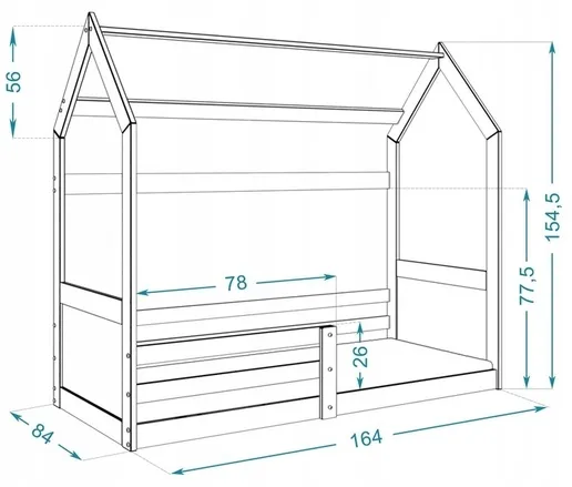 Кровать Domek Miki 160x80