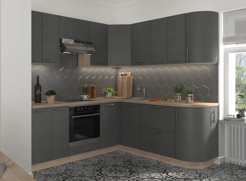Кухонный комплект / гарнитур BlanKit 220/190 СoncreteGray.M352