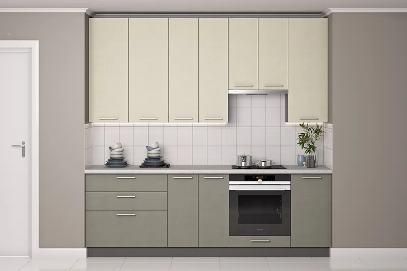Кухонный комплект / гарнитур BlanKit 240M1 CementAlmonds.M283/Gothic.M389 G