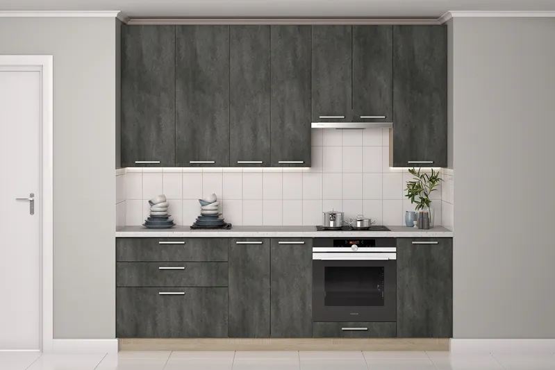 Кухонный комплект / гарнитур BlanKit 240M1 CementDark.M361 S