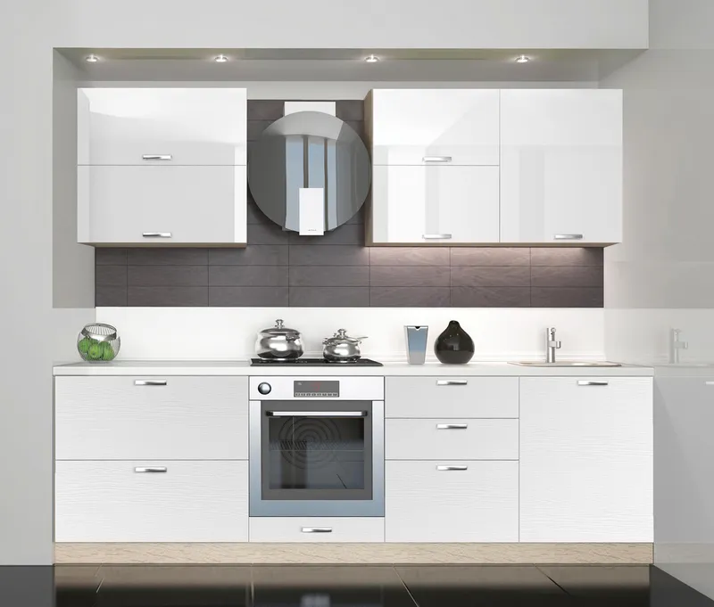 Кухонный комплект / гарнитур BlanKit 260 White.G382/OakWhite.266