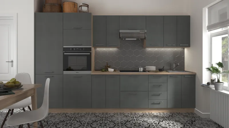Кухонный комплект / гарнитур BlanKit 340 СoncreteGray.M352