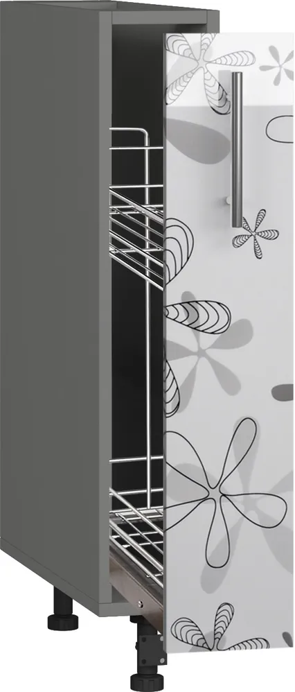 Кухонный шкаф модульной системы BlanKit D15C Graphite+Flower.G432