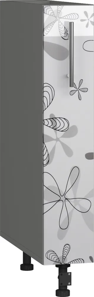 Кухонный шкаф модульной системы BlanKit D15C Graphite+Flower.G432